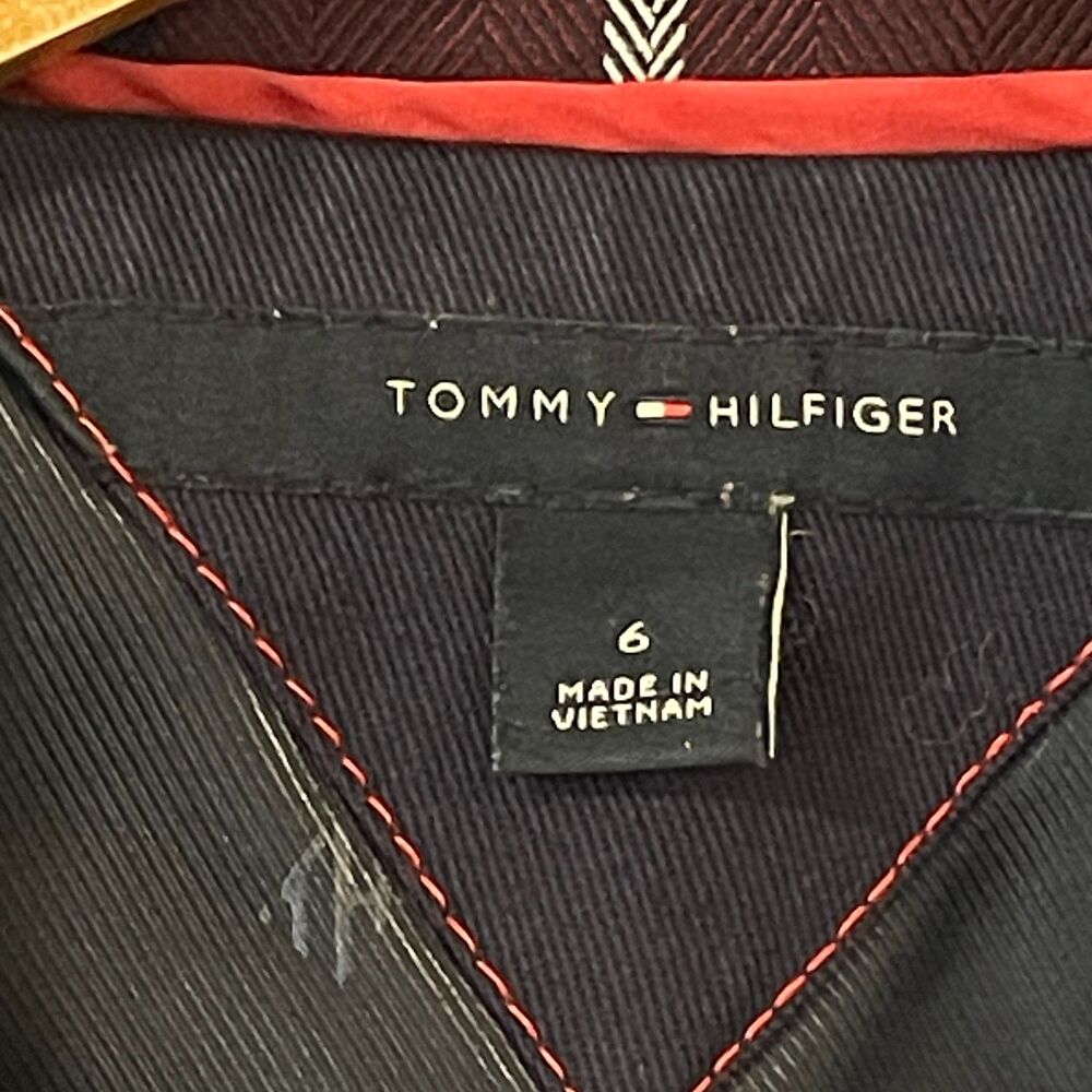 ~ Tommy Hilfiger Preppy 6 Plaid Blazer Navy Blue Red Academia Jacket Collegiate - Picture 14 of 14